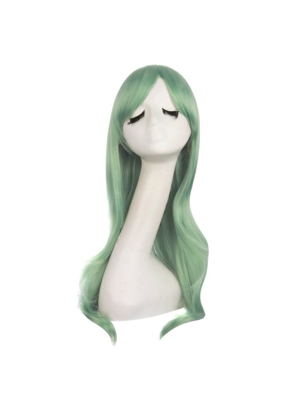 Women's Grey Green 28" 70cm Long Curly Ends Costume Cosplay Modern Hair Wig